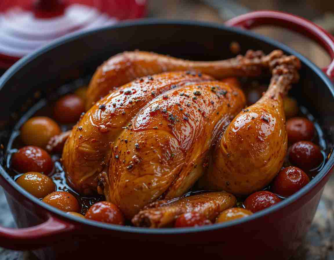 pintade entière en cocotte recette familiale marmiton