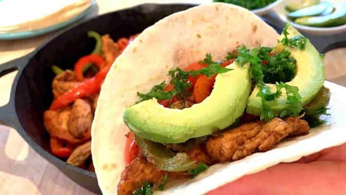 Fajitas au poulet